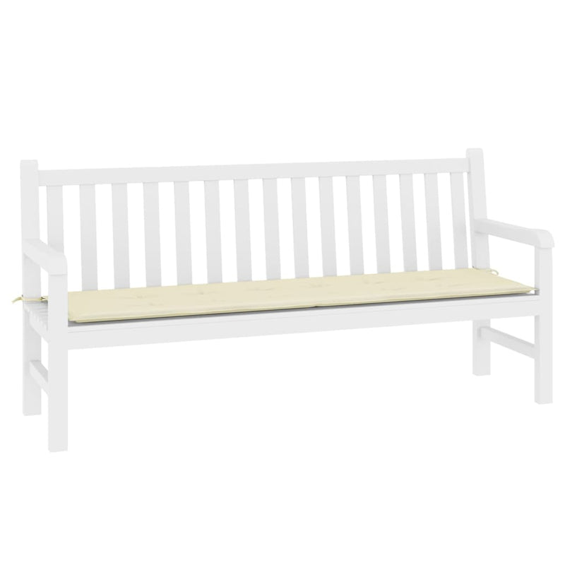 Garden Bench Cushion Cream 180x50x3 cm Oxford Fabric