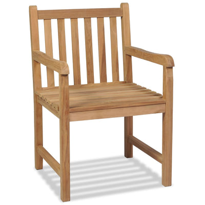 Outdoor Chairs 2 pcs Solid Teak Wood