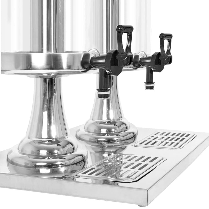 Double Juice Dispenser Stainless Steel 2 x 8 L