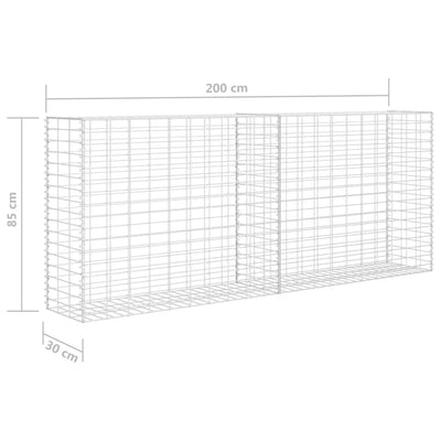 Gabion Basket Galvanised Steel 85x30x200 cm