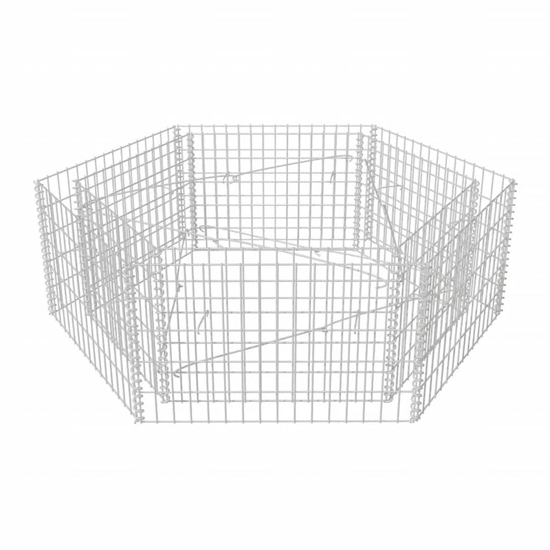 Hexagonal Gabion Raised Bed 160x140x50 cm