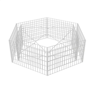 Hexagonal Gabion Raised Bed 160x140x50 cm