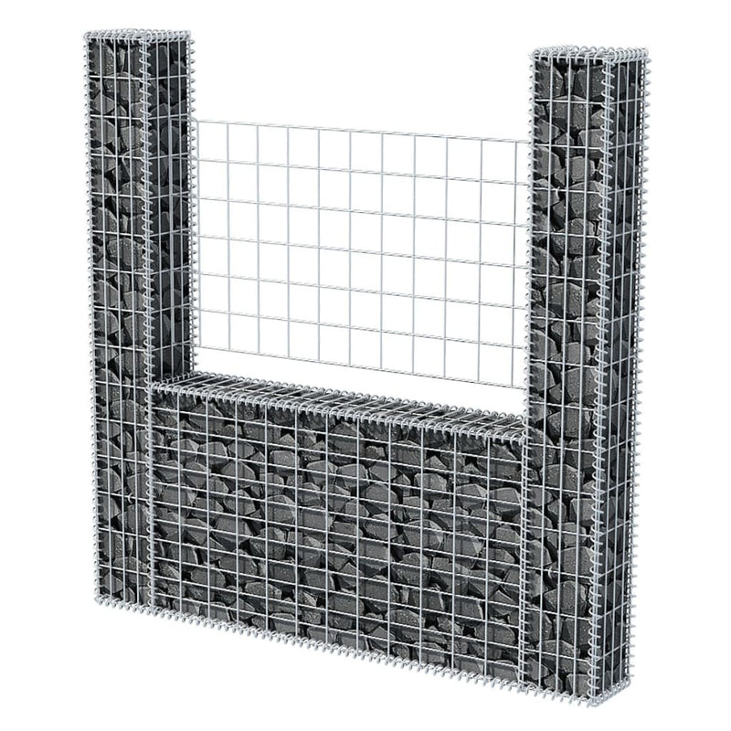 Gabion Basket U-Shape Galvanised Steel 160x20x150 cm