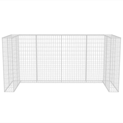 Gabion Triple Wheelie Bin Surround Steel 250x100x120 cm