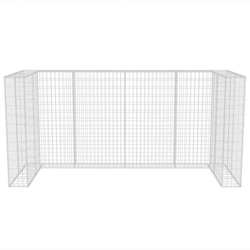 Gabion Triple Wheelie Bin Surround Steel 250x100x120 cm