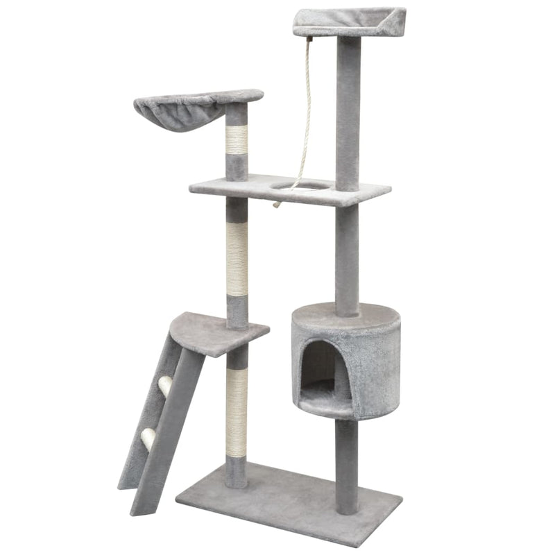 Cat Tree with Sisal Scratching Posts 150 cm Grey