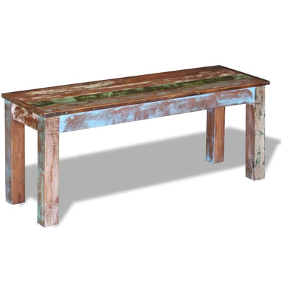 Bench Solid Reclaimed Wood 110x35x45 cm