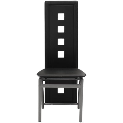 Dining Chairs 4 pcs Black Faux Leather