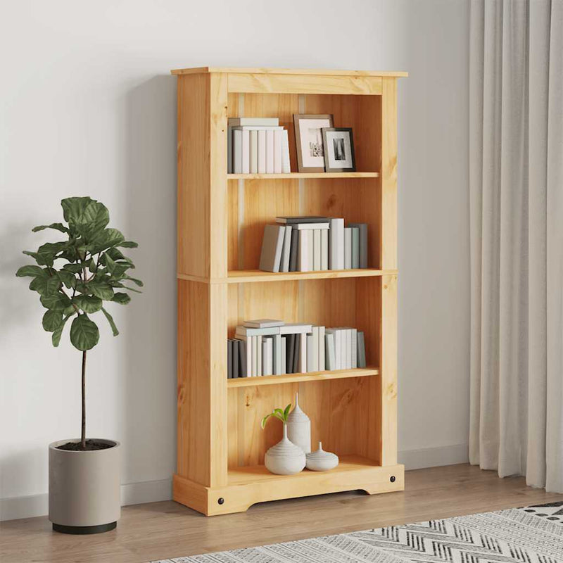 4-Tier Bookcase Mexican Pine Corona Range 81x29x150 cm