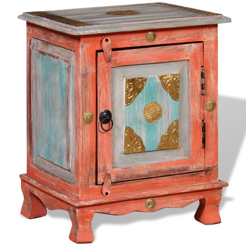 Nightstand Solid Mango Wood Orange