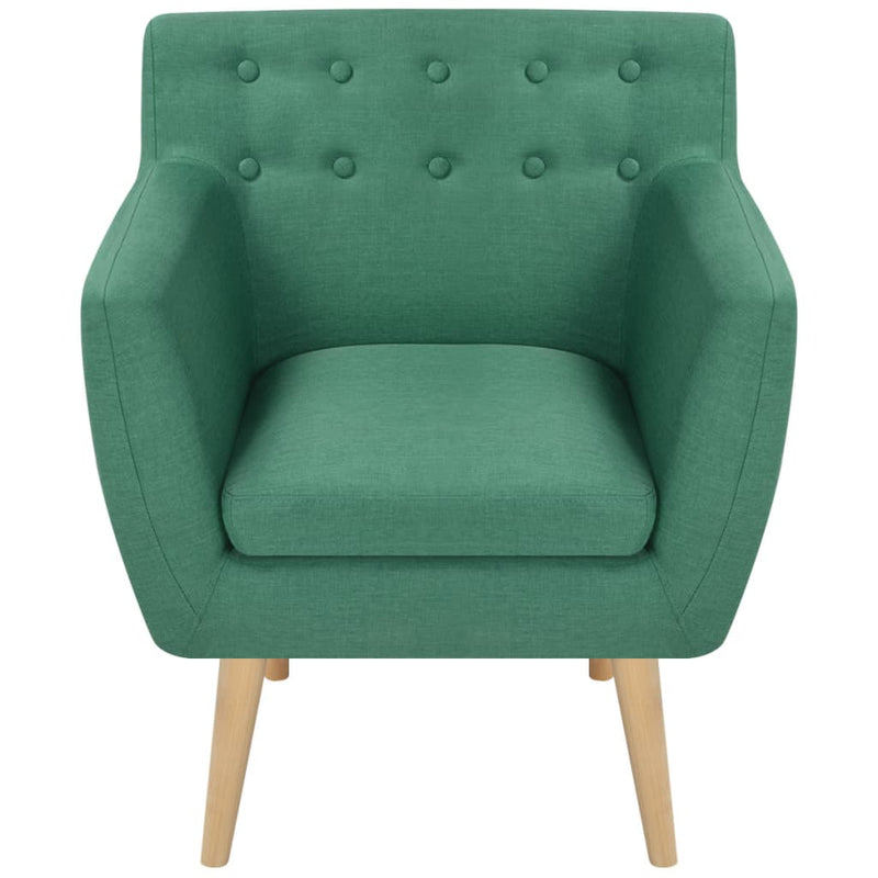 Armchair Green Fabric