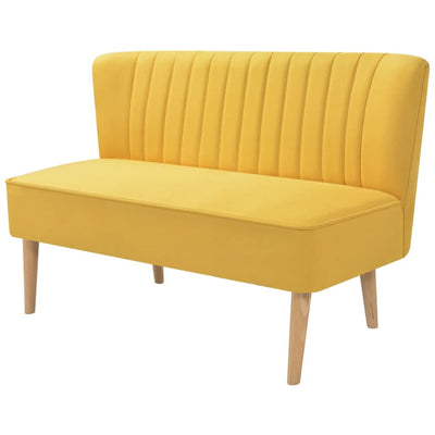 Sofa Fabric 117x55.5x77 cm Yellow