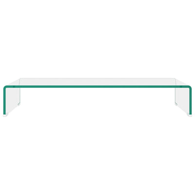 TV Stand/Monitor Riser Glass Clear 80x30x13 cm