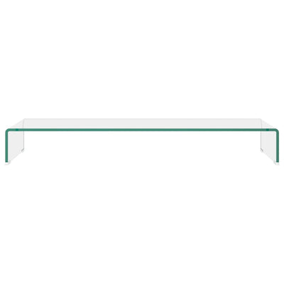 TV Stand/Monitor Riser Glass Clear 100x30x13 cm