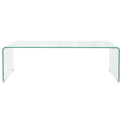 Coffee Table Tempered Glass 98x45x30 cm Clear