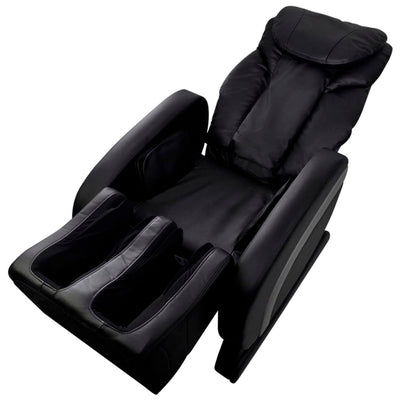 Massage Chair Black Faux Leather