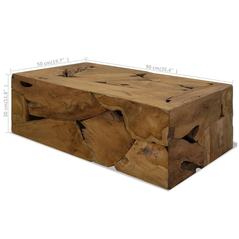 Coffee Table 90x50x30 cm Genuine Teak Brown