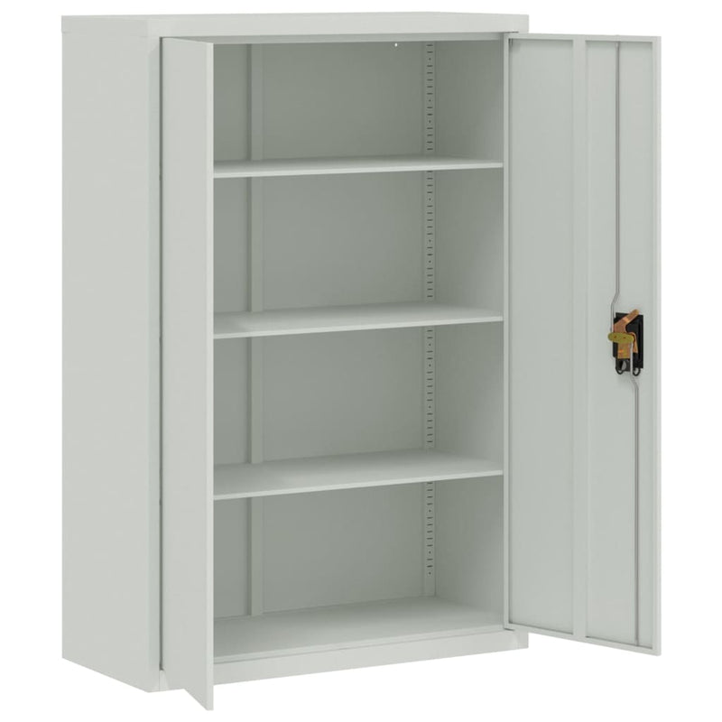 Office Cabinet 90x40x140 cm Steel Grey