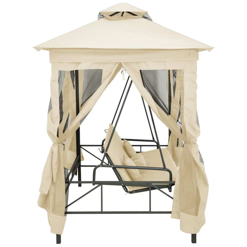 Gazebo Convertible Swing Bench Cream White