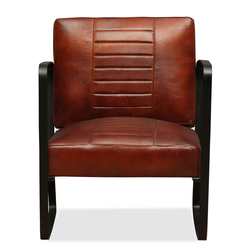 Lounge Chair Brown Genuine Leather