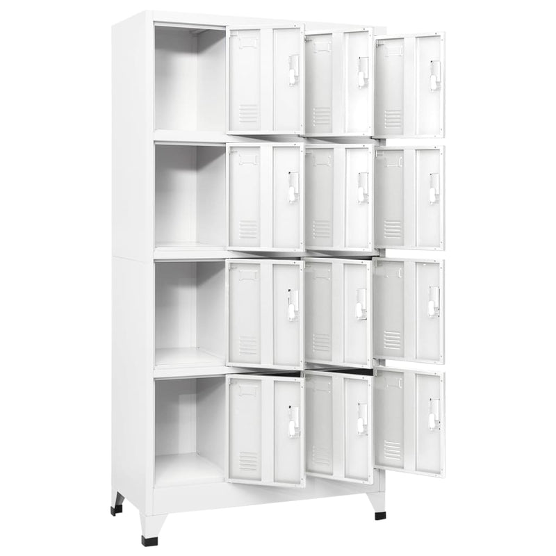 Locker Cabinet with 12 Compartments 90x45x180 cm