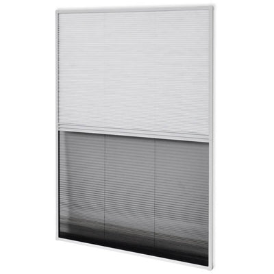 Plisse Insect Screen for Windows Aluminium 60x80 cm with Shade