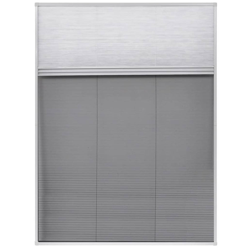 Plisse Insect Screen for Windows Aluminium 60x80 cm with Shade