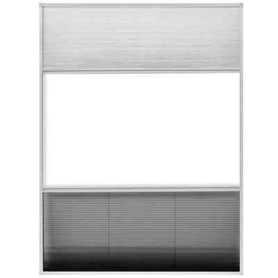 Plisse Insect Screen for Windows Aluminium 60x80 cm with Shade