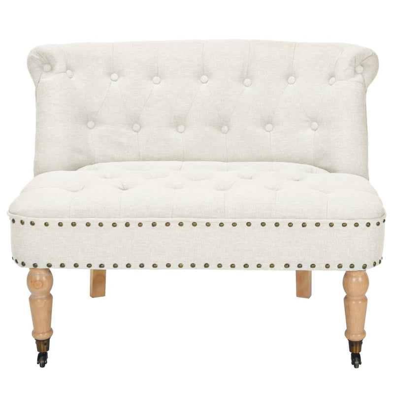 Loveseat Fabric 94x67x76 cm White