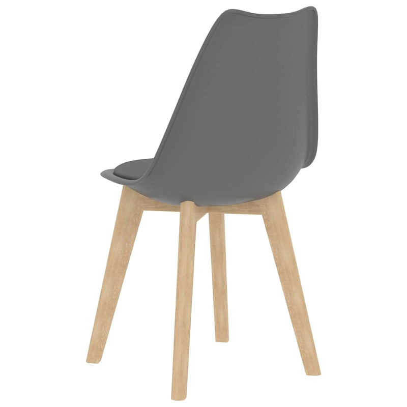 Dining Chairs 4 pcs Grey Plastic