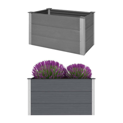 Garden Raised Bed WPC 100x50x54 cm Grey