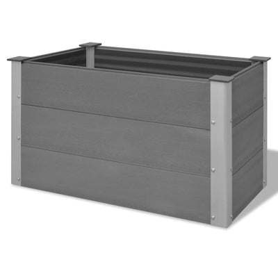 Garden Raised Bed WPC 100x50x54 cm Grey