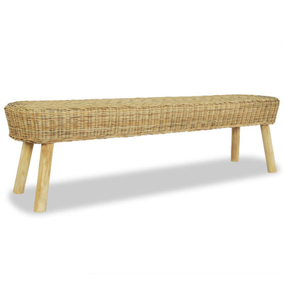 Hall Bench 160x35x45 cm Natural Rattan