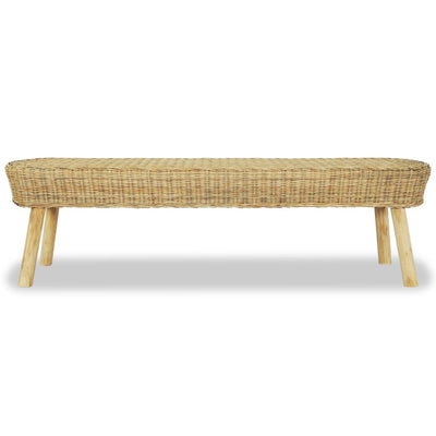 Hall Bench 160x35x45 cm Natural Rattan