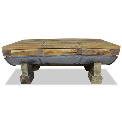 Coffee Table Mixed Recycled Wood 90x50x35 cm