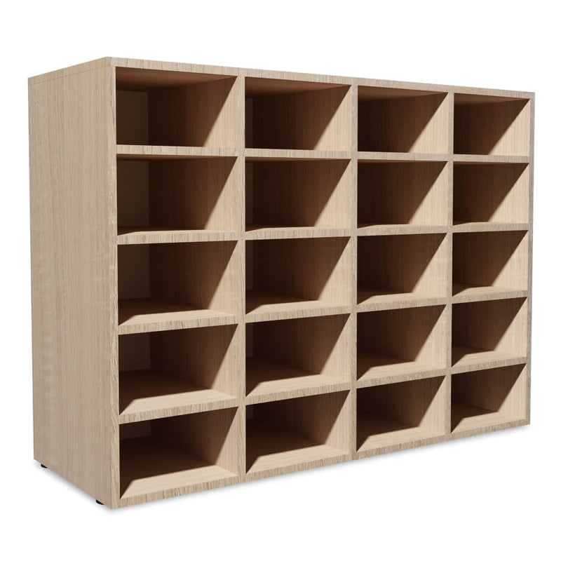 Shoe Rack Engineered Wood 92x30x67.5 cm Oak