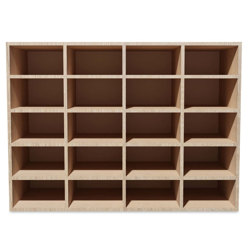 Shoe Rack Engineered Wood 92x30x67.5 cm Oak