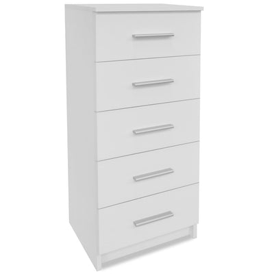 Tall Chest of Drawers Engineered Wood 41x35x106 cm White