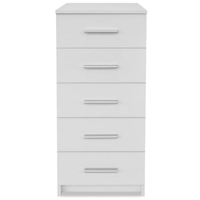 Tall Chest of Drawers Engineered Wood 41x35x106 cm White