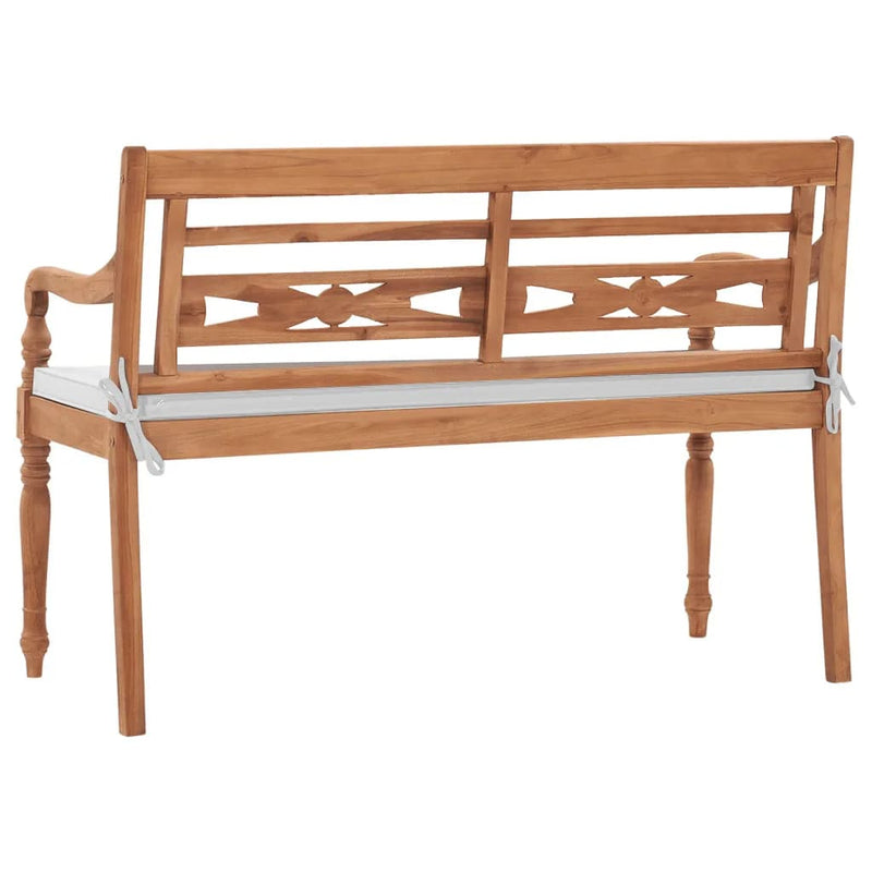 Batavia Bench with Cushions 120 cm Teak