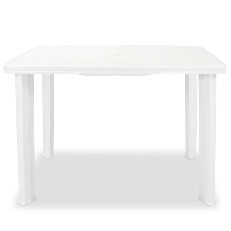 Garden Table White 101x68x72 cm Plastic