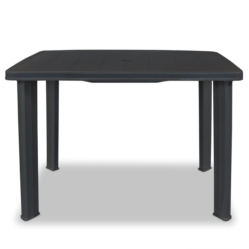 Garden Table Anthracite 101x68x72 cm Plastic