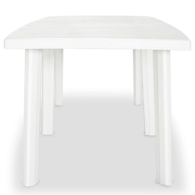 Garden Table White 210x96x72 cm Plastic