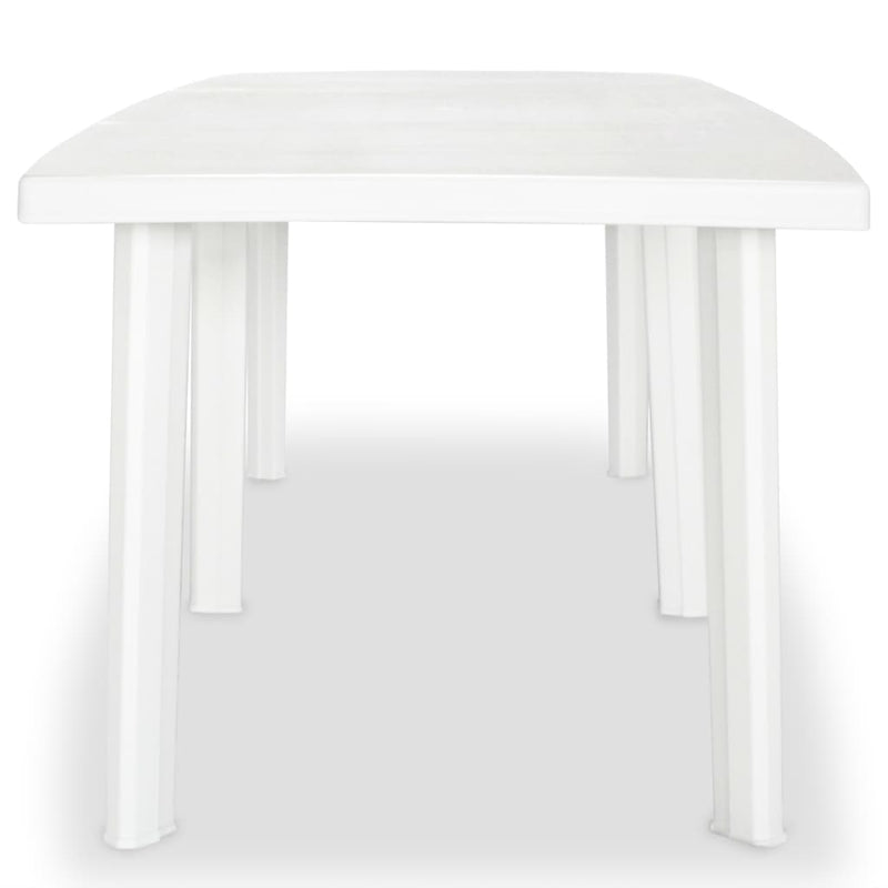 Garden Table White 210x96x72 cm Plastic