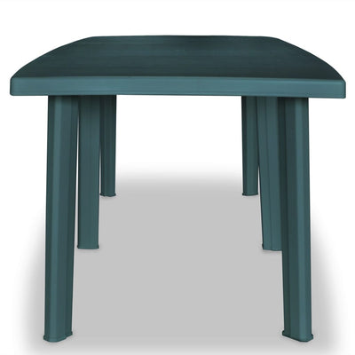 Garden Table Green 210x96x72 cm Plastic