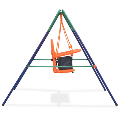 Toddler Swing Set with Safety Harness Orange