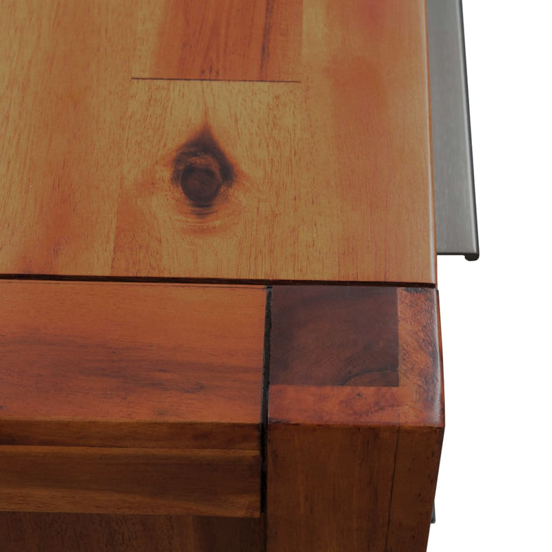 Chest of Drawers Solid Acacia Wood 45x32x115 cm