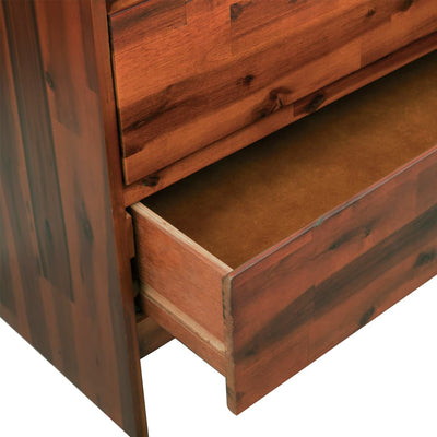 Chest of Drawers Solid Acacia Wood 90x37x75 cm