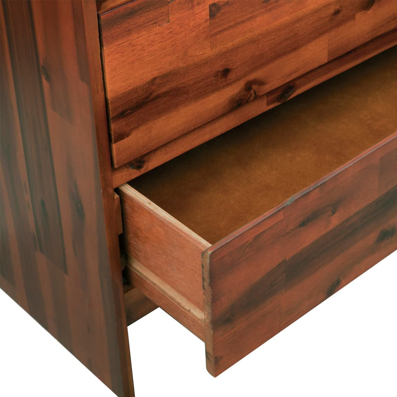 Chest of Drawers Solid Acacia Wood 90x37x75 cm