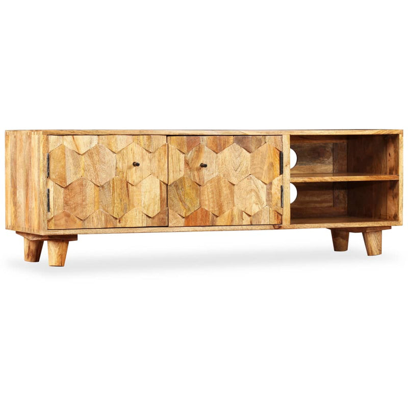 TV Cabinet Solid Mango Wood 118x35x40 cm